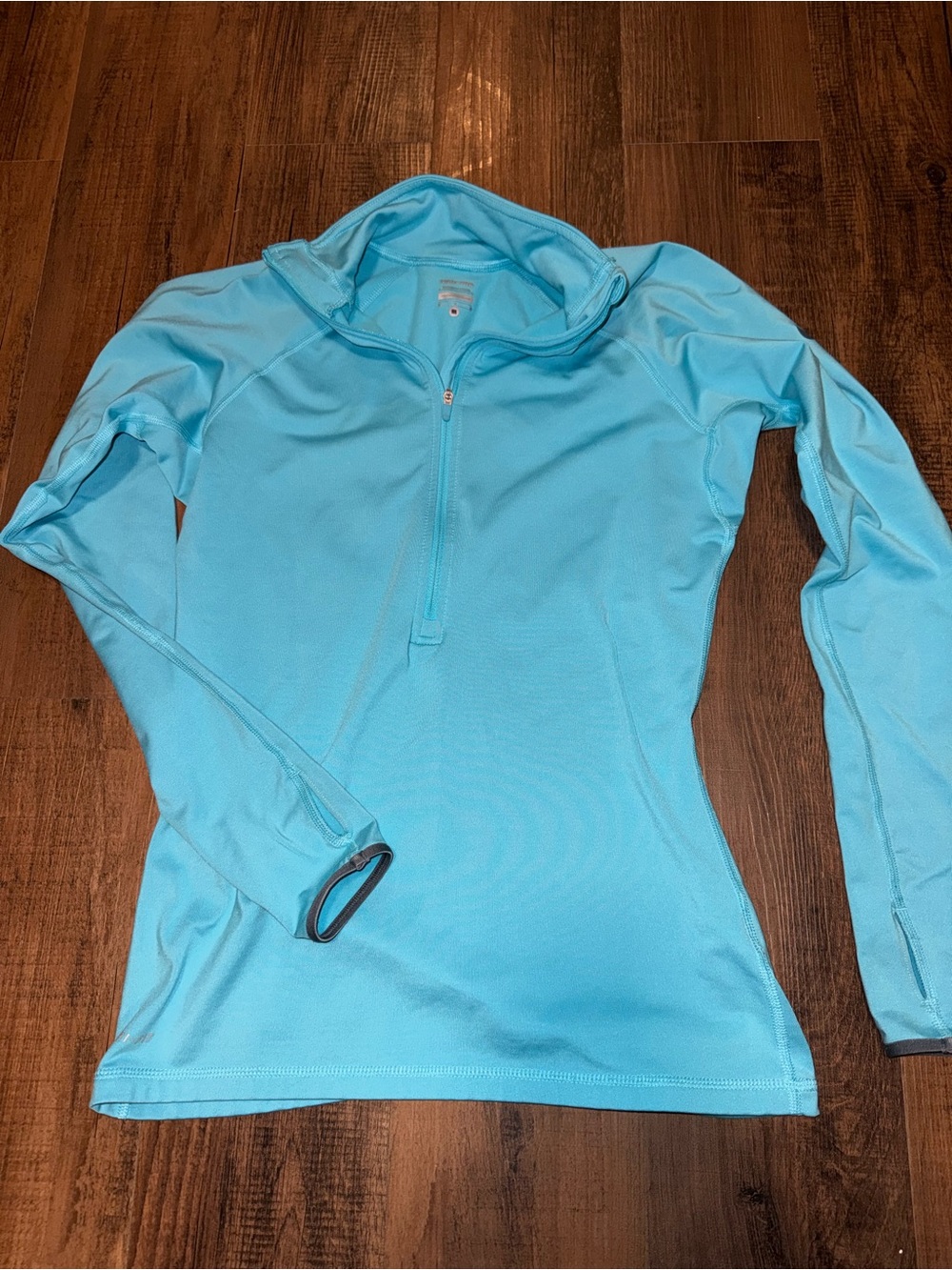 Nike Pro Women’s Medium Blue 1/2 Zip Long Sleeve Training Top Thumbholes